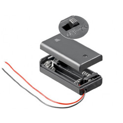 Boitier coupleur pour 2 piles AAA (LR3) avec interrupteur