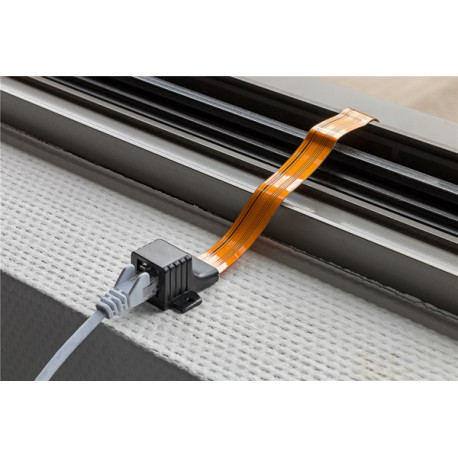 Câble RJ45 passe-fenêtre ultra mince (25 cm)  - 2