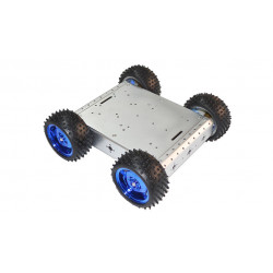 Base robotique en aluminium ROB4 à 4 roues motrices