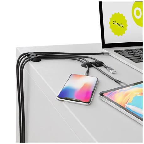 Jeu de guides câbles adhésifs (2 pcs)  - 3