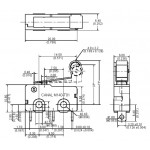 Microrupteur à levier à roulette - 5A  - 2