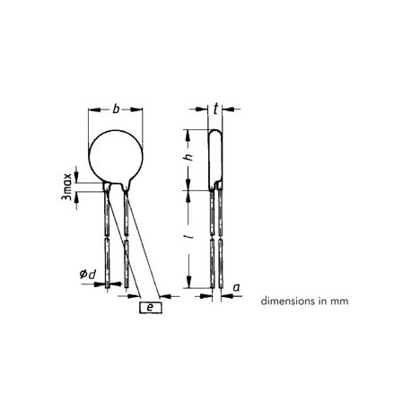 Varistance 50VAC-65VCC (pas 10mm)  - 2