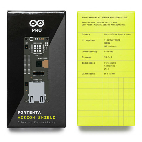 Caractéristiques de la carte Shield Portenta Vision Ethernet ASX00021