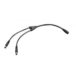 Cordon d'alimentation DC femelle vers 2 mâles (30 cm)