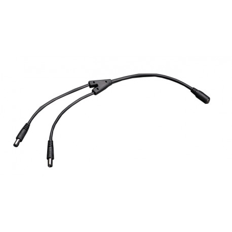 Cordon d'alimentation DC femelle vers 2 mâles (30 cm)