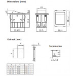 Interrupteur à bascule ON-OFF lumineux  - 2
