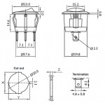 Interrupteur à bascule ON-OFF lumineux  - 2