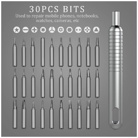 Détail du contenu du set de tournevis PCW08A
