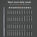 Détail des embouts contenu dans le coffret de tournevis PCW08B