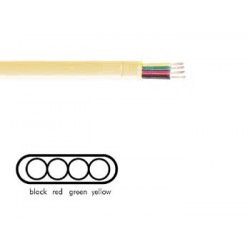 Câble téléphonique plat 4x0,08mm (ivoire)  - 1