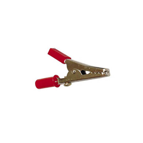Pince crocodile 45 mm avec vis - rouge