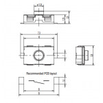 Bouton-poussoir miniature 6x3,8x2,5 mm  - 2