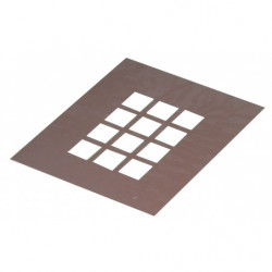 Face avant aluminium pour clavier 12 touches  - 1