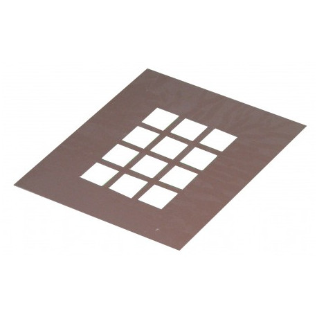 Face avant aluminium pour clavier 12 touches  - 1