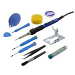 Détail du kit de soudage 12 accessoires spécial réparation pour smartphone, tablette, PC ZD-927P