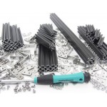 Détail du starter kit MakerBeam Premium - Deluxe noir