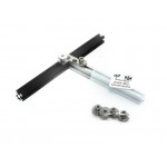 Exemple de fixationde profilé MakerBeam avec des écrous M3 à molette de serrage DIN466 MakerBeam 100382