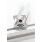 Vue en coupe des profilés MakearBeam aluminium claire 150 mm