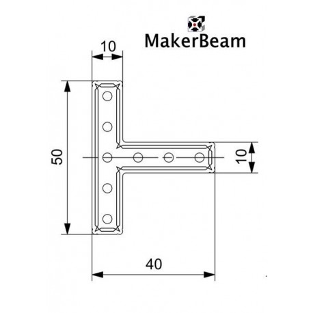 Dimensions des équerres en T 100337