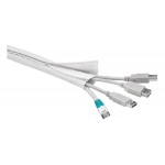 Exemple d'utilisation de la gaine cache fil en tissus tressé