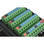 Détails des borniers à vis de la platine d'extension DFR0924 pour Pi Pico