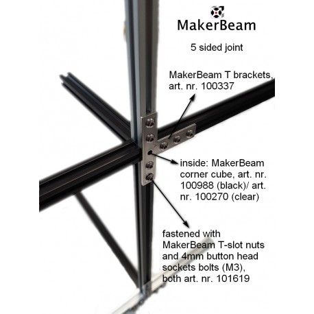 Exemple d'utilisation 1 du cube d'angle alu Makerbeam 100270