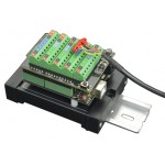 Exemple d'utilisation de la carte Shield borniers à vis DFR0920 avec un Arduino UNO et un support Rail DIN