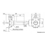 Dimensions de l'encodeur incrémental rotatif