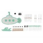 Détail des composants du kit sous-marin rétro Whadda WSL223