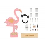 Détail des composants du kit Flamant Rose Whadda WSXL104