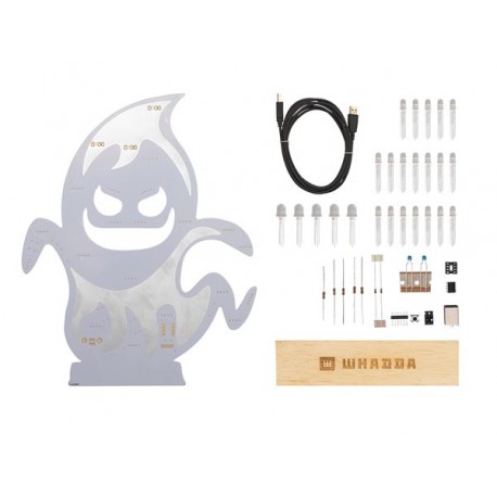 Détail des composants du Kit fantôme lumineux Whadda WSXL110