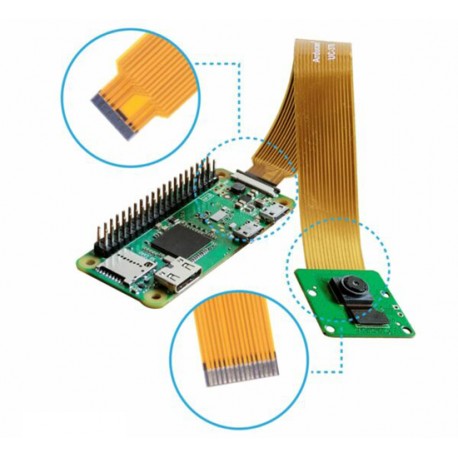 Nappe CSI 15 contacts vers 22 contacts livrée avec la caméra 8 Mpx IMX219 B0390