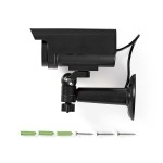 Détail du contenu livré avec la caméra extérieure factice solaire DUMCBS10BK