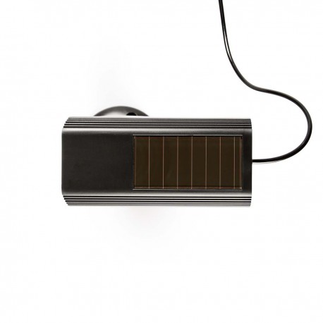Vue du mini panneau solaire de la caméra extérieure factice solaire DUMCBS10BK