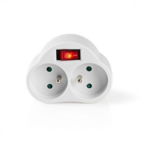 Multiprise 2 prises avec interrupteur (3680 W / 16A)