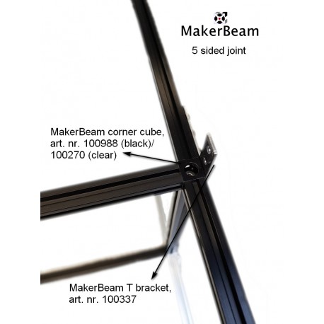 Exemple d'utilisation 2 du cube d'angle alu Makerbeam 100270
