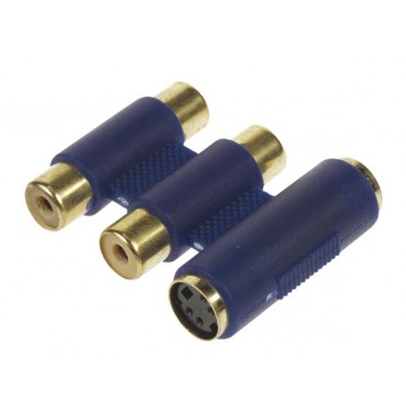 Coupleur femelle-femelle (S-VHS + 2 x RCA)  - 1