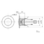 Haut-parleur de plafond DL 5 - 8 Ohm - 5 cm (2")  - 3