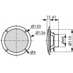 FR 13 WP - 4 Ohm (blanc) - Haut-parleur large bande 13 cm (5") résistant à l'eau salée  - 4