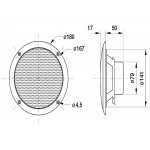 FR 16 WP - 4 Ohm (blanc) - Haut-parleur large bande 16 cm (6,5") résistant à l'eau salée  - 4