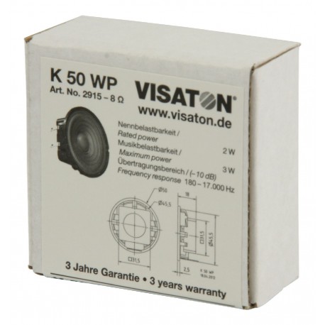 Haut-parleur large bande 5 cm (2") avec panier en plastique et diaphragme en plastique  - 3