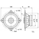 Haut-parleur coaxial 2 voies 10 cm (4") avec panier standard et tweeter piézoélectrique  - 3