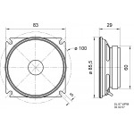 SL87 WPM Haut-parleur large bande étanche 8 cm (3,3") 4 Ohms avec cône en plastique transparent et bague d'étanchéité en ca  - 3