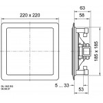 DL 18/2 SQ - 8 Ohm/100 V - Haut-parleur de plafond et encastrable 2 voies  - 2