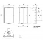 WB10 100V - Haut-parleurs compacts 2 voies 8 Ohm dans un boîtier en plastique robuste (Noir)  - 3