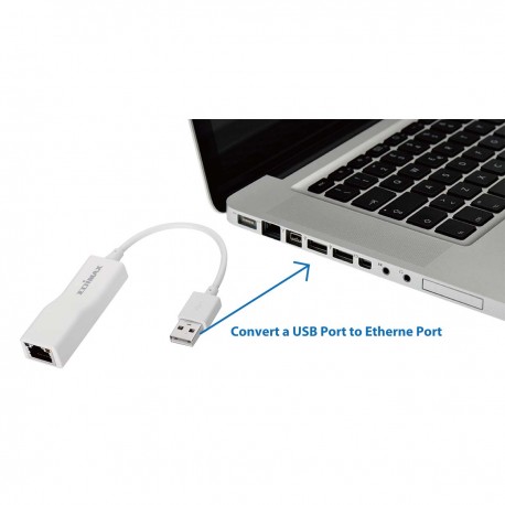 Adaptateur USB 2.0 Fast Ethernet 10/100 Mbit Blanc  - 2