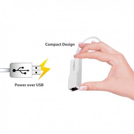 Adaptateur USB 2.0 Fast Ethernet 10/100 Mbit Blanc  - 4