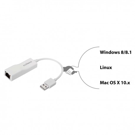 Adaptateur USB 2.0 Fast Ethernet 10/100 Mbit Blanc  - 5