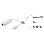 Adaptateur USB 2.0 Fast Ethernet 10/100 Mbit Blanc  - 5