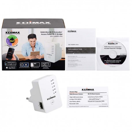 N300 Mini Wi-Fi Extender/Point d'accès/Pont Wi-Fi Blanc  - 10